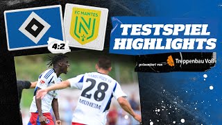 HIGHLIGHTS TORE amp INTERVIEWS  HSV vs FC Nantes I präsentiert von Treppenbau Voß [upl. by Attenej811]