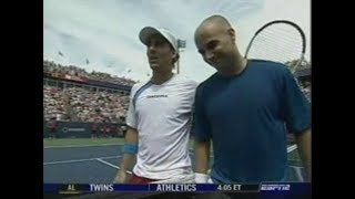 Gaston Gaudio vs Andre Agassi Montreal 2005 QF Highlights HD [upl. by Stretch474]