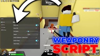 Weaponry Script Hack GUI Silent Aim ESP Chams Sniper Wallbang No Recoil amp More [upl. by Nnyled479]