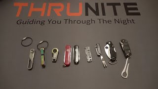 NEW Thrunite Keychain Knife Comparison Spyderco SOG Boker Gerber Wenger amp Victorinox [upl. by Peskoff939]