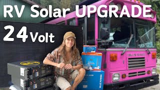 Easy RV SOLAR Upgrade  24 volt EG4 Lithium Batteries and Victron System [upl. by Moishe]