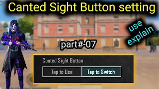 how to Canted Sight Button setting PUBGbgmi Basic Controls use explain best feature [upl. by Hannazus]