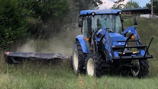 Cutting hay with the Workmaster 105 and duradisc 109m First time cutting with new mower [upl. by Aninaig]