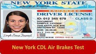 New York CDL Air Brakes Test [upl. by Enyrb]