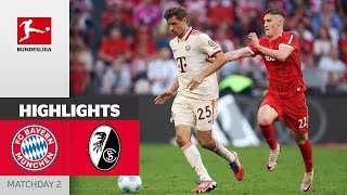 Bayern Win At Home  FC Bayern München  SC Freiburg 20  Highlights  MD 2 – Bundesliga 2425 [upl. by Ahsaenat]