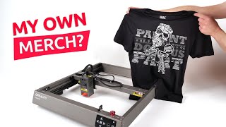 How To Laser Engrave TShirts  Creality Falcon2 Laser Engraver [upl. by Ludly959]