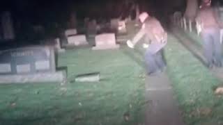 Police patrolling graveyard cemetery at night [upl. by Ilujna997]