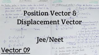 Position Vector  Displacement Vector  Vector 09  JEE  NEET [upl. by Ocnarf]