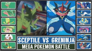 MEGA SCEPTILE vs ASH GRENINJA  Mega Starter Pokémon Battle [upl. by Ebberta316]