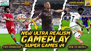 ✅ Ultra Realism Gameplay Mod  Download amp Install  PES 2021  Football Life 2024  All Patches [upl. by Philipps]