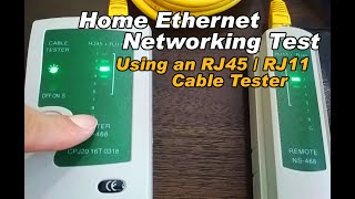 How to test and check Home Ethernet Network continuity using a RJ45RJ11 Cable Tester [upl. by Eimrej839]