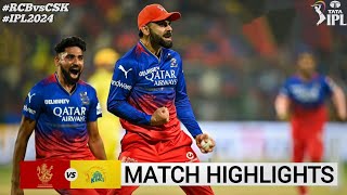 RCB vs CSK 68th Match IPL 2024 Highlights  IPL Highlights 2024  Cricket ipl 2024 highlights today [upl. by Asseralc490]