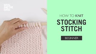 How to knit Stocking Stitch [upl. by Peoples]