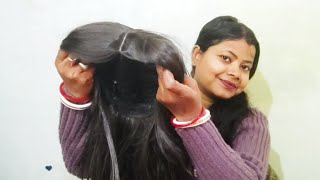 new full hair wig ko आसानी से कैसे लगाए  कौन से तरीका से लगाए  नकली बाल कैसे लगाए  wig कैसे लगाए [upl. by Moyer]