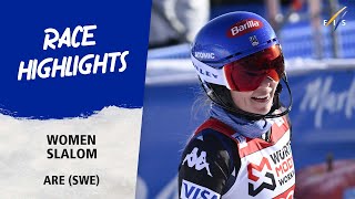 Mikaela Shiffrin clinches recordequalling 8th Slalom title  Audi FIS Alpine World Cup 2324 [upl. by Reina]