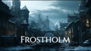 Cold Winter Fantasy Town Ambience and Music  Frostholm  cold northern town ambientmusic [upl. by Lowney]