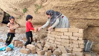 Nomadic life in the mountains lifestyle of Iranian nomads in the mountains and making huts [upl. by Anayt]