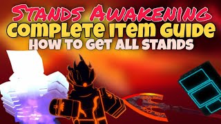 The Complete guide to StandsAwakening all items  all stands [upl. by Siulegroj]