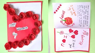 DIY Valentine Day cards❤💗💓 Handmade Easy Love Greeting cards Latest Design Handmade Indian Art 178 [upl. by Montfort398]