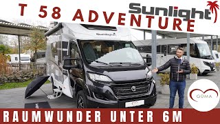 Sunlight T 58 Adventure Edition  das kleine Raumwunder  Sunlight T58  GÜMA TV  Wohnmobil 2021 [upl. by Eirrem]