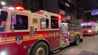 BRAND NEW FDNY HAZMAT 1 WITH IT’S 2ND PIECE amp FDNY ENGINE 44 WITH FDNY HTMU44 TAKING UP [upl. by Marentic]