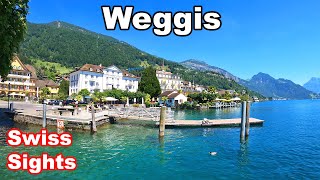 Weggis Switzerland Vierwaldstättersee Lake Lucerne 4K [upl. by Yartnoed]