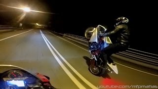 R1 Crossplane  Night Wheelies  GOPRO 4 Silver [upl. by Puff]