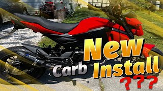 Installing a New Carb on my Boom Vader Grom Clone motorcycle BoomVader grom subscribe [upl. by Cowie]