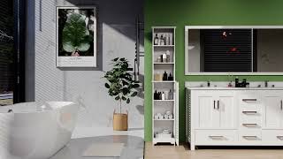 HOMCOM 834242 Armoire de salle de bain [upl. by Swift]