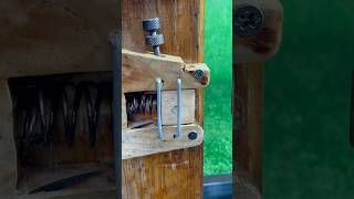 Simple idea with automatic gate latch lock  mechanism lock  Craft wood  DIY [upl. by Griselda]