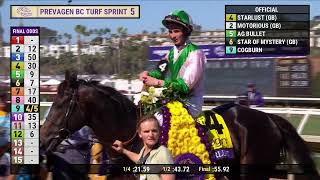 Starlust GB wins the Prevagen Breeders Cup Turf Sprint GI race 5 at Del Mar 11224 [upl. by Aniles999]