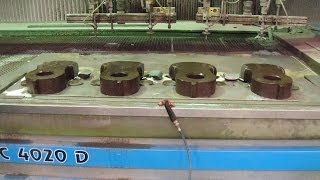 KMT Waterjet Cutting quotHardoxquot Steel at 5400 bar [upl. by Tihw]