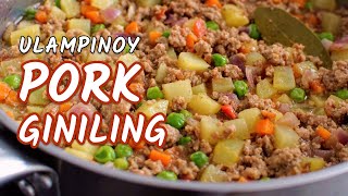 Easy PORK GINILING — How to cook easy delicious Filipino style pork picadillo  ULAMPINOY [upl. by Irme736]