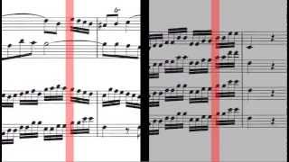 BWV 1050  Brandenburg Concerto No5 Scrolling [upl. by Ecneitap]