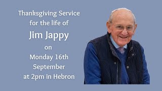 Thanksgiving Service for the life of Jim Jappy 16 September 2pm [upl. by Eceryt315]