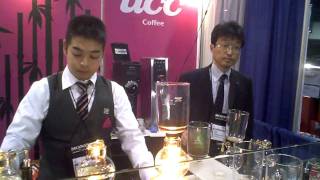 Japanese Siphon Coffee 2009 Coffee Trade Show Atlanta [upl. by Persian799]