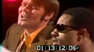 Glen Campbell Blowing in the Wind with Stevie Wonder on Glen Campbell Goodtime Hour 1969 [upl. by Assirt546]