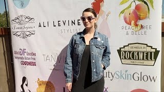 Rachel Ann Mullins quotAli Levines Pink Carpet Baby Showerquot Arrival [upl. by Lesoj284]