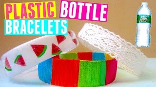 DIY Bracelets Recycling Plastic Bottles Watermelon Tribal amp Lace [upl. by Enylcaj]