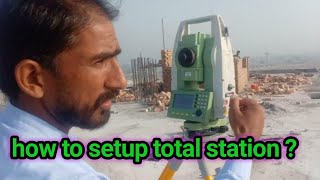 How to set total station  how to set up total station for surveying [upl. by Inahpets]