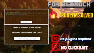 How to solve outdated client problem in minecraft Bedrock  100 Guarantee  decodingyt [upl. by Riti]