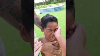 Son gets hurt while playing football with dad shorts [upl. by Atel983]