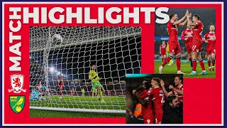 Match Highlights  Boro 3 Norwich City 1  Matchday 35 [upl. by Anat512]