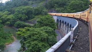 Train over 13 Kannara Bridge  Punalur Chengottai train  Rail Road River Tunnel  aawara [upl. by Mellitz28]