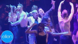 Channing Tatum and Ellen Get Rowdy at Magic Mike Live in Vegas Extended Clip [upl. by Shulem]