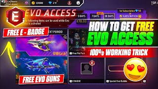 CLAIM FREE E BADGE😍IN FREE FIRE  NEW EVO ACCESS EVENT FREE FIRE  FREE FIRE NEW EVENT [upl. by Leuqim]