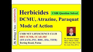 Herbicides DCMU Atrazine Paraquat  mode of Action CSIRNET GATE ICMR IITJAM ICAR MSC BSC [upl. by Ebehp]