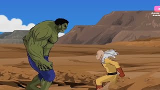 saitama ne mara hulk ko jabardast tarike se shortsvideo onepunchman animaexplain [upl. by Eylloh]