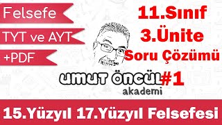 Felsefe  11Sınıf  3Ünite  15Yüzyıl 17Yüzyıl Felsefesi  Soru Çözümü 1  PDF [upl. by Terag]