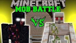 MUTANT OBSIDIAN GOLEM VS MUTANT IRON GOLEM  Minecraft Mob Battles  Mods [upl. by Ramirol384]